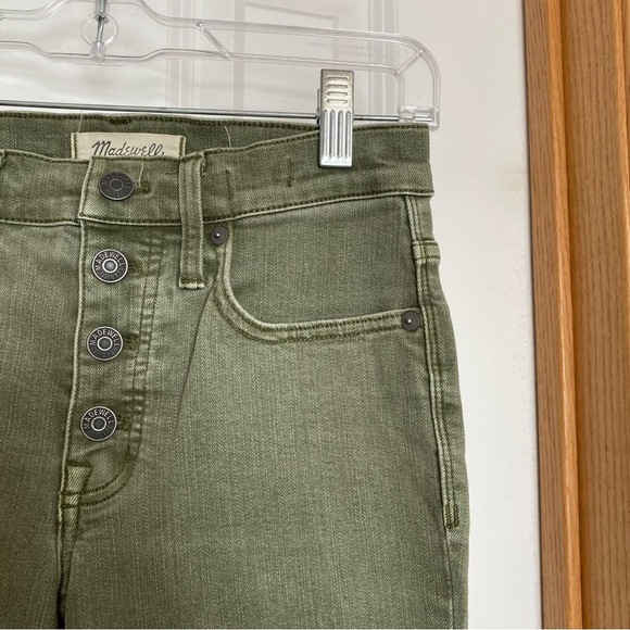 Madewell 9" Mid-Rise Skinny Crop Jeans: Garment-Dyed Button-Front Edition Sz 24 - Picture 3 of 9